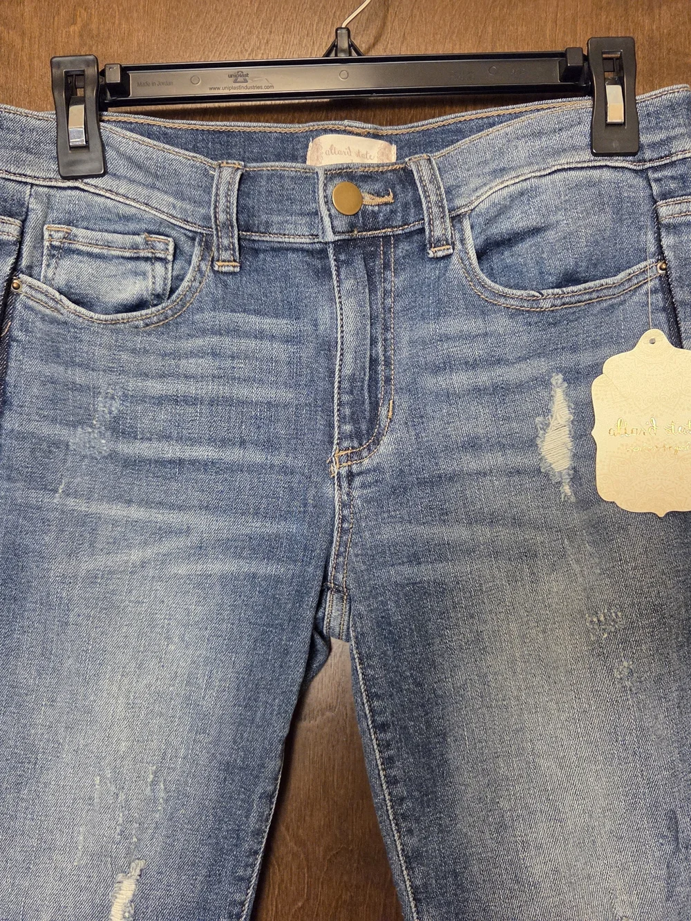 Altar'd State Two-Tone Blue Cropped Ankle Jeans NWT